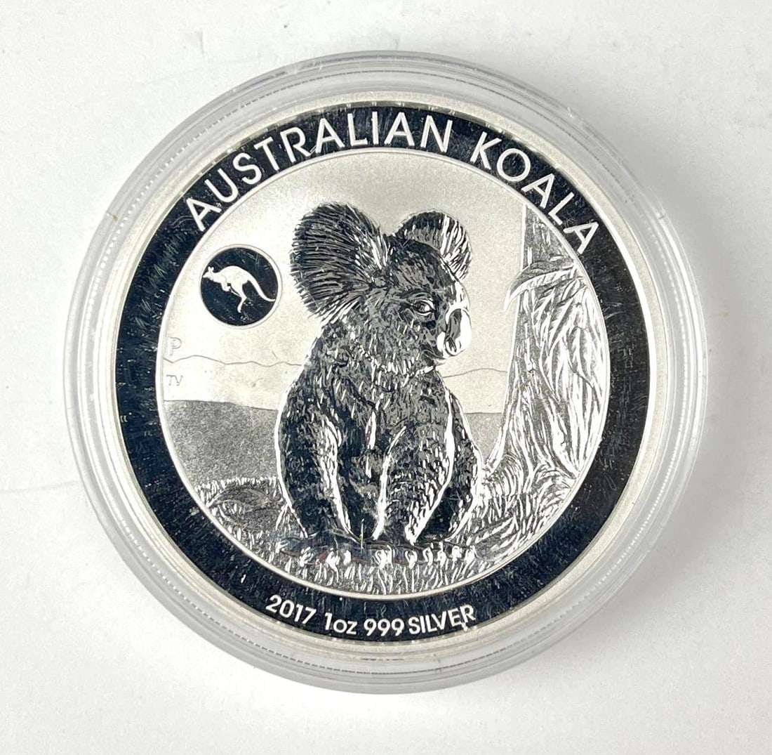 2017 Australia $1 Koala with Kangaroo Privy 1 oz 999 Silver Round (1 of 2)