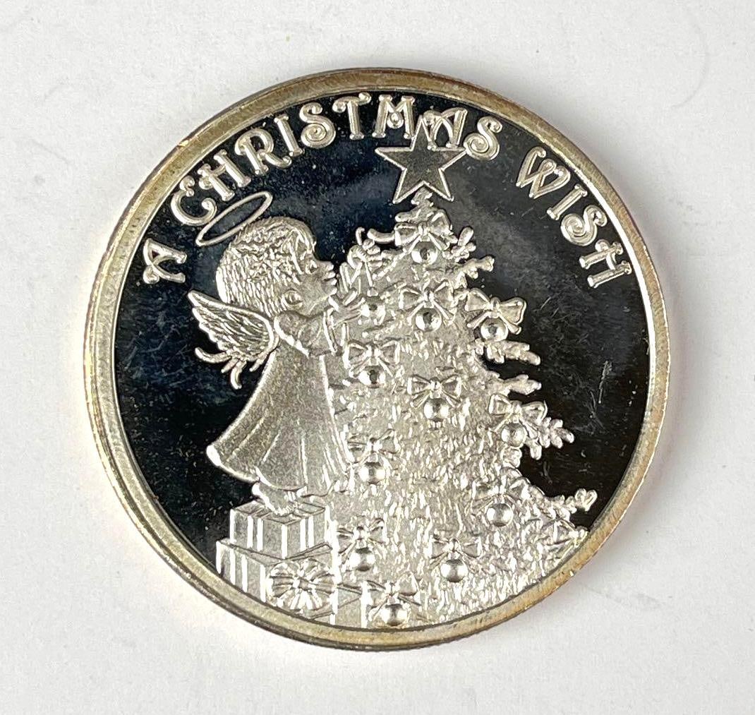 2014 A Christmas Wish 1 oz .999 Fine Silver Round (1 of 2)