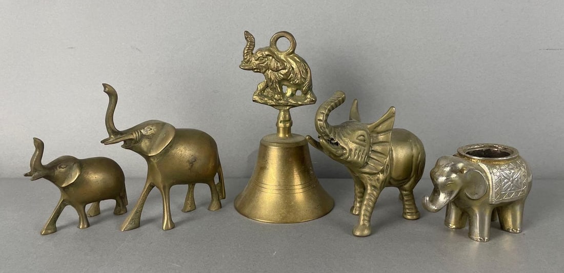 Group of Brass Elephant Figurines (1 of 3)