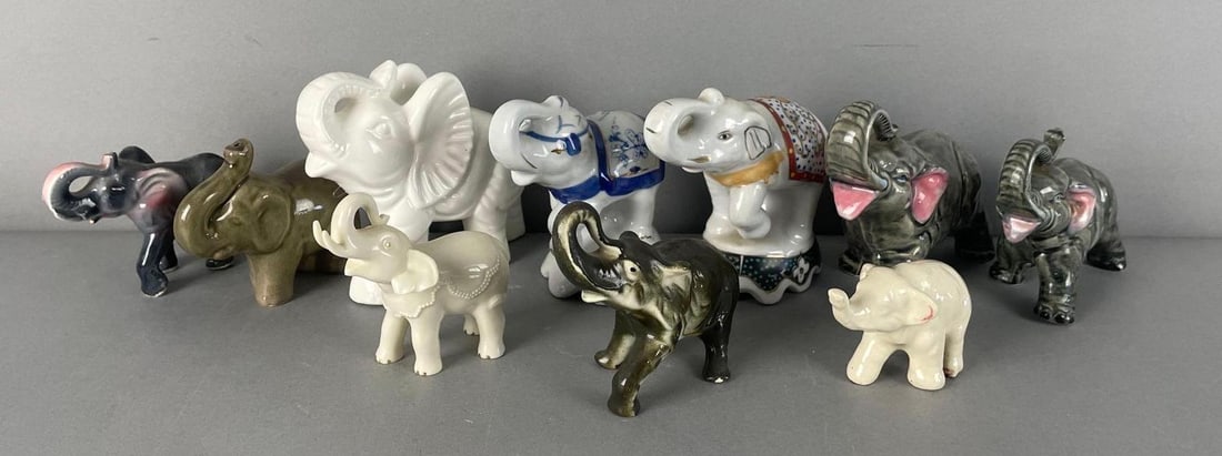 Group of Porcelain Elephant Figurines (1 of 3)