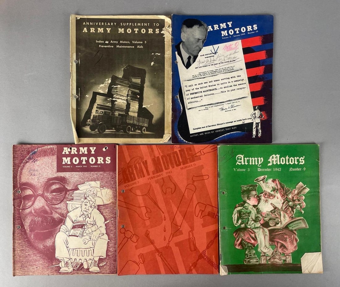 Group of WW2 Army Motors Magazines (1 of 2)