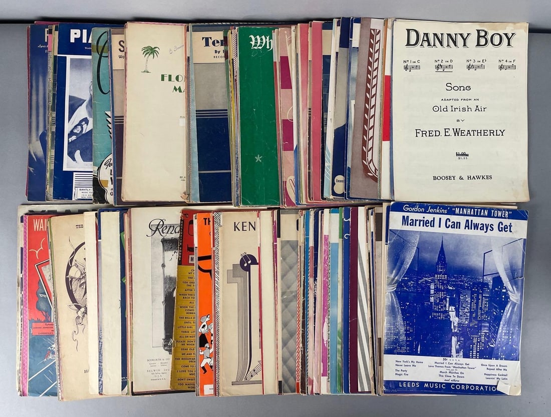 Group of Approximately 200 1940s/50s Songbooks: Sheet music