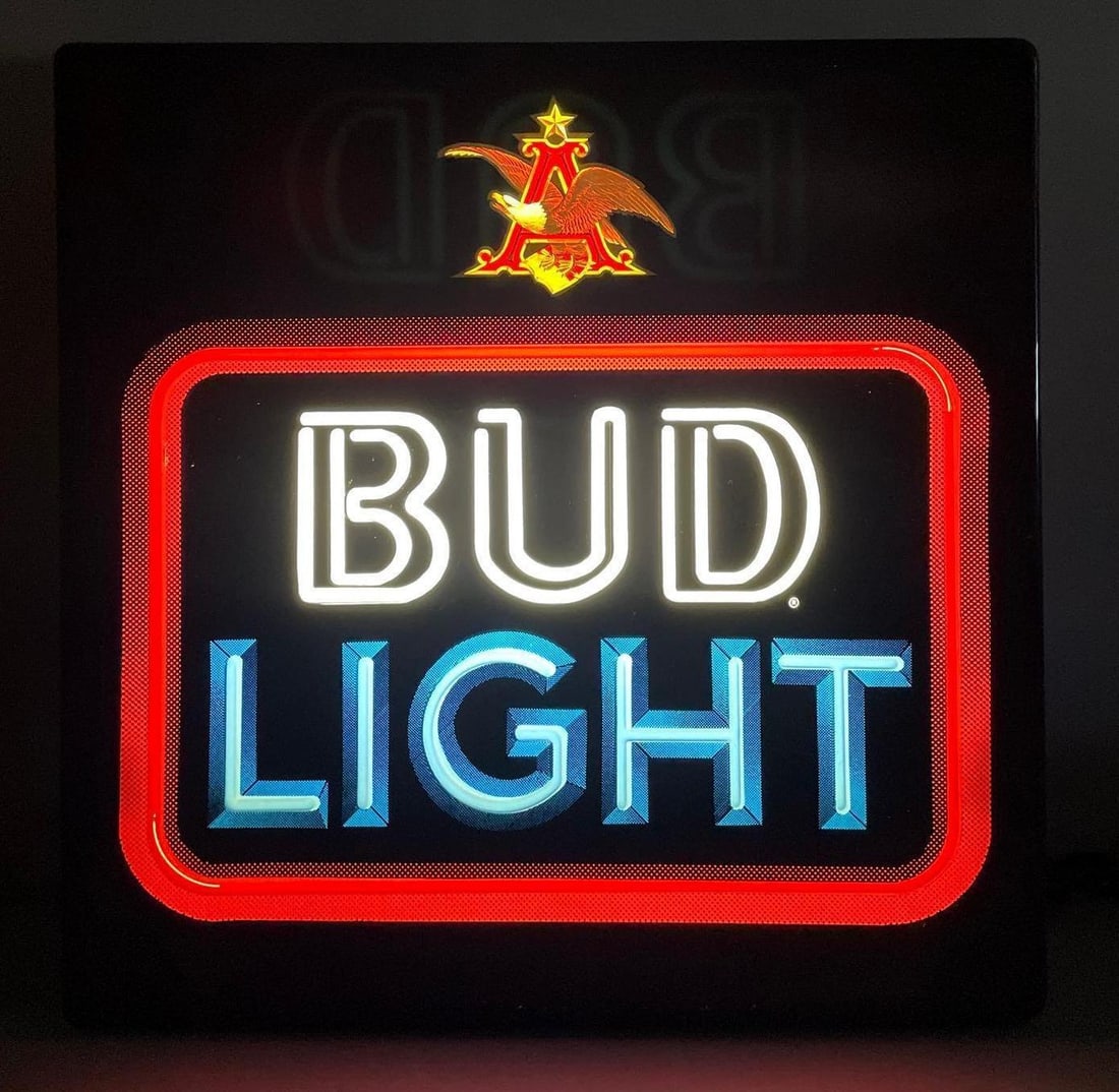 Bud Light Beer Light-Up Advertising Sign (1 of 3)