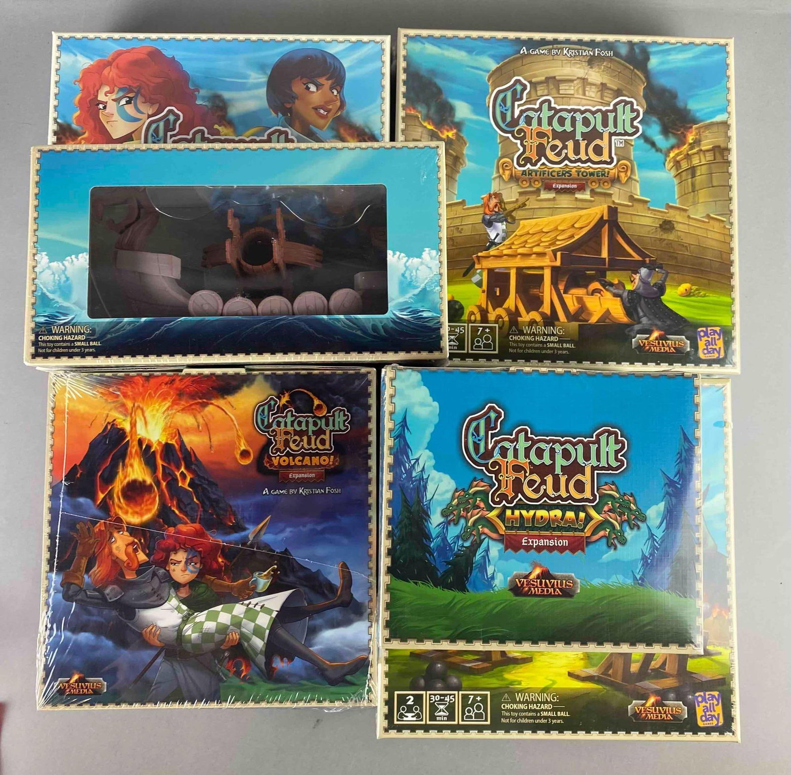 Catapult Feud Game with Expansion Packs - 2