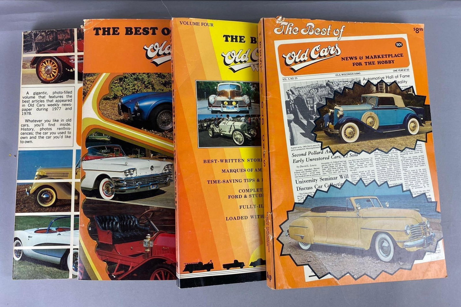 The Best of Old Cars Weekly Vol. 2-5: Circa 1980s. One measures L 15 1/2 x W 10 1/2 inches.