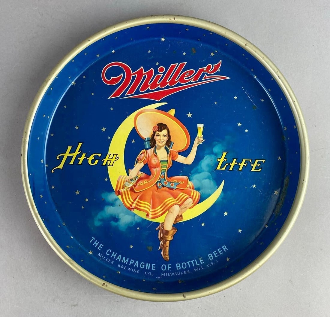 Vintage Miller High Life Beer Advertising Serving Tray (1 of 2)