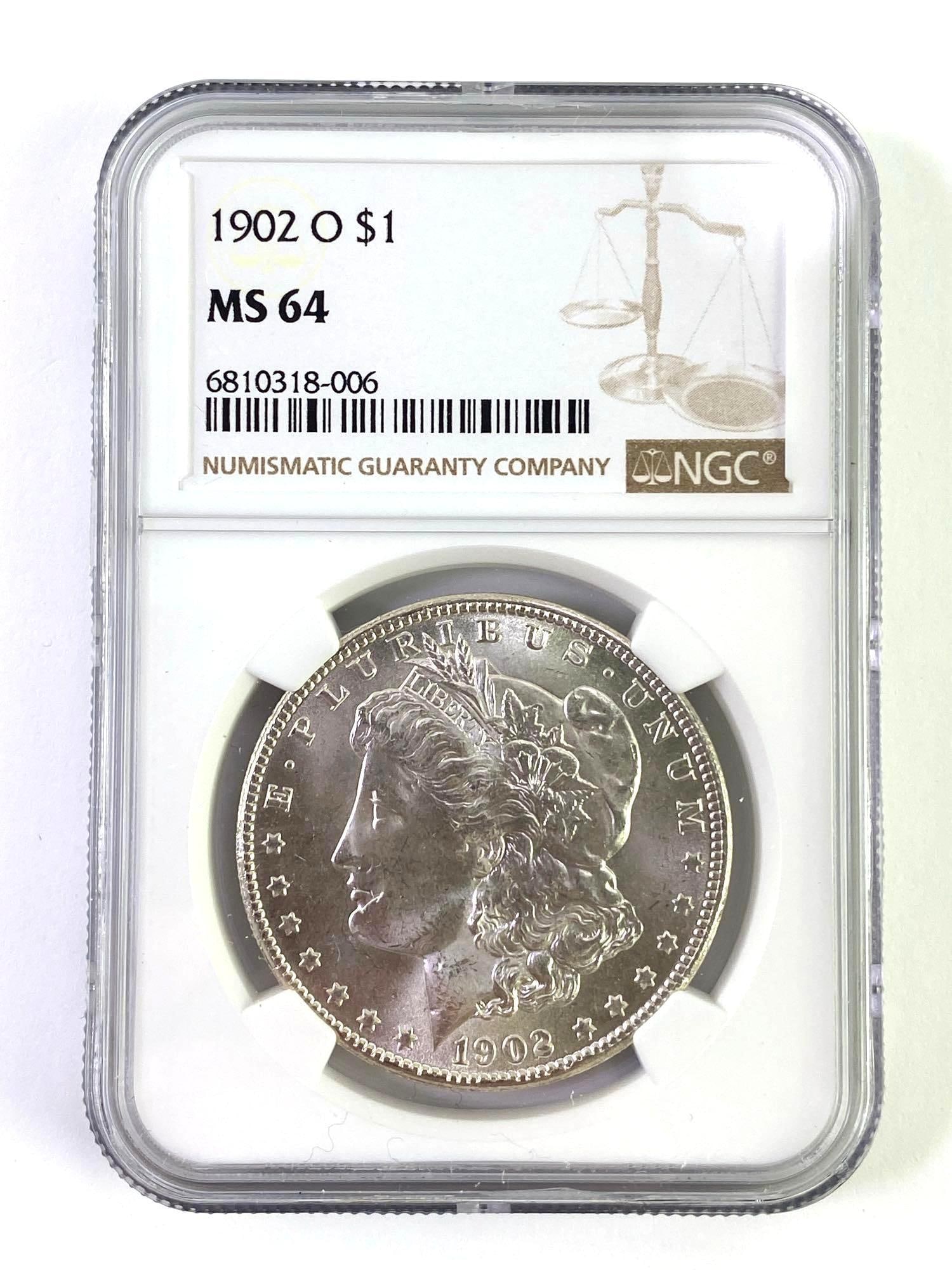 1902-O NGC Graded MS 64 US Morgan Silver Dollar (1 of 2)