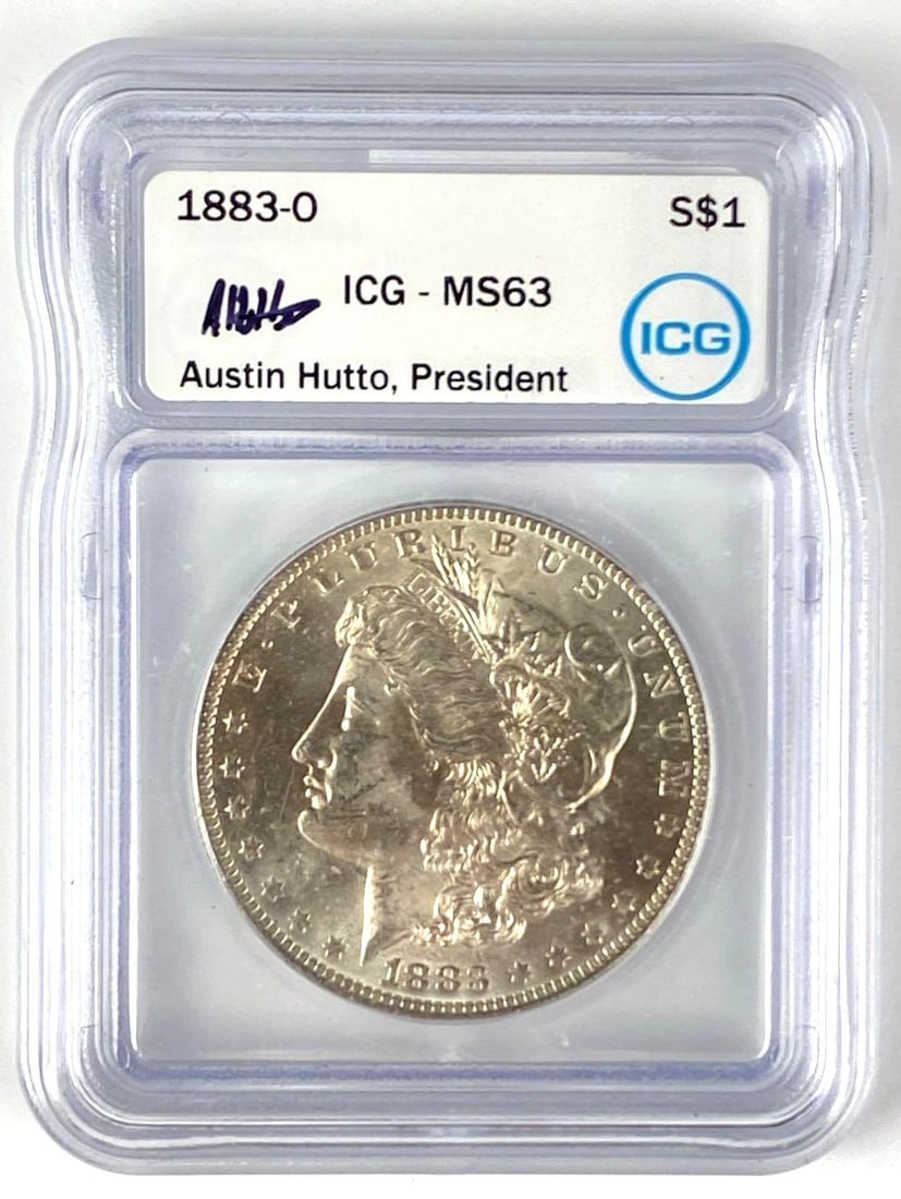 1883 O US Morgan Silver Dollar ICG Graded MS63 (1 of 2)