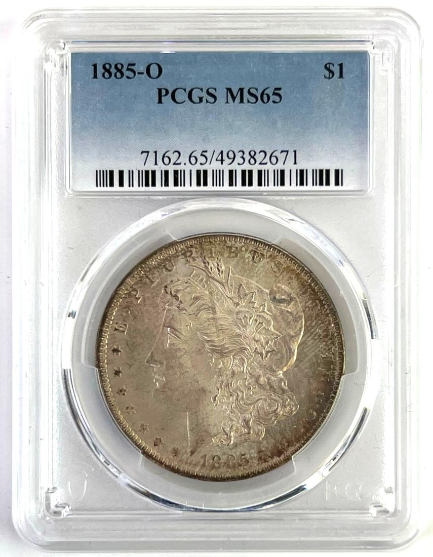 1885 O US Morgan Silver Dollar PCGS MS65: 1885 O US Morgan Silver Dollar PCGS MS65
