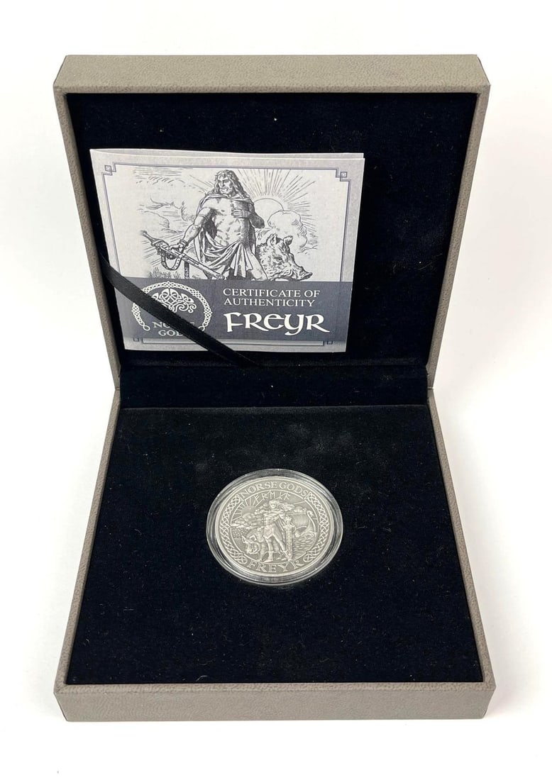2015 Cook Islands $10 Norse Gods Freyr 2 oz .999 Silver Antique Finish Proof Coin (1 of 4)
