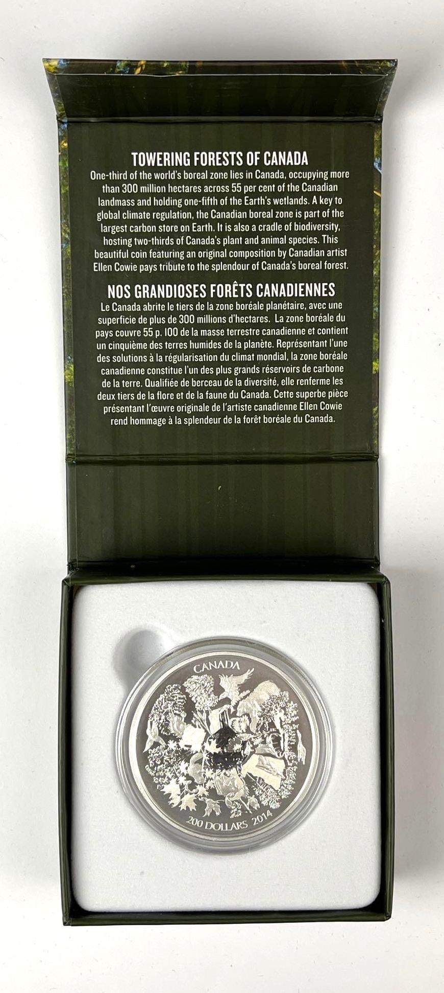 2014 Canada $200 Towering Forests 2 oz .999 Fine Silver Coin (1 of 3)