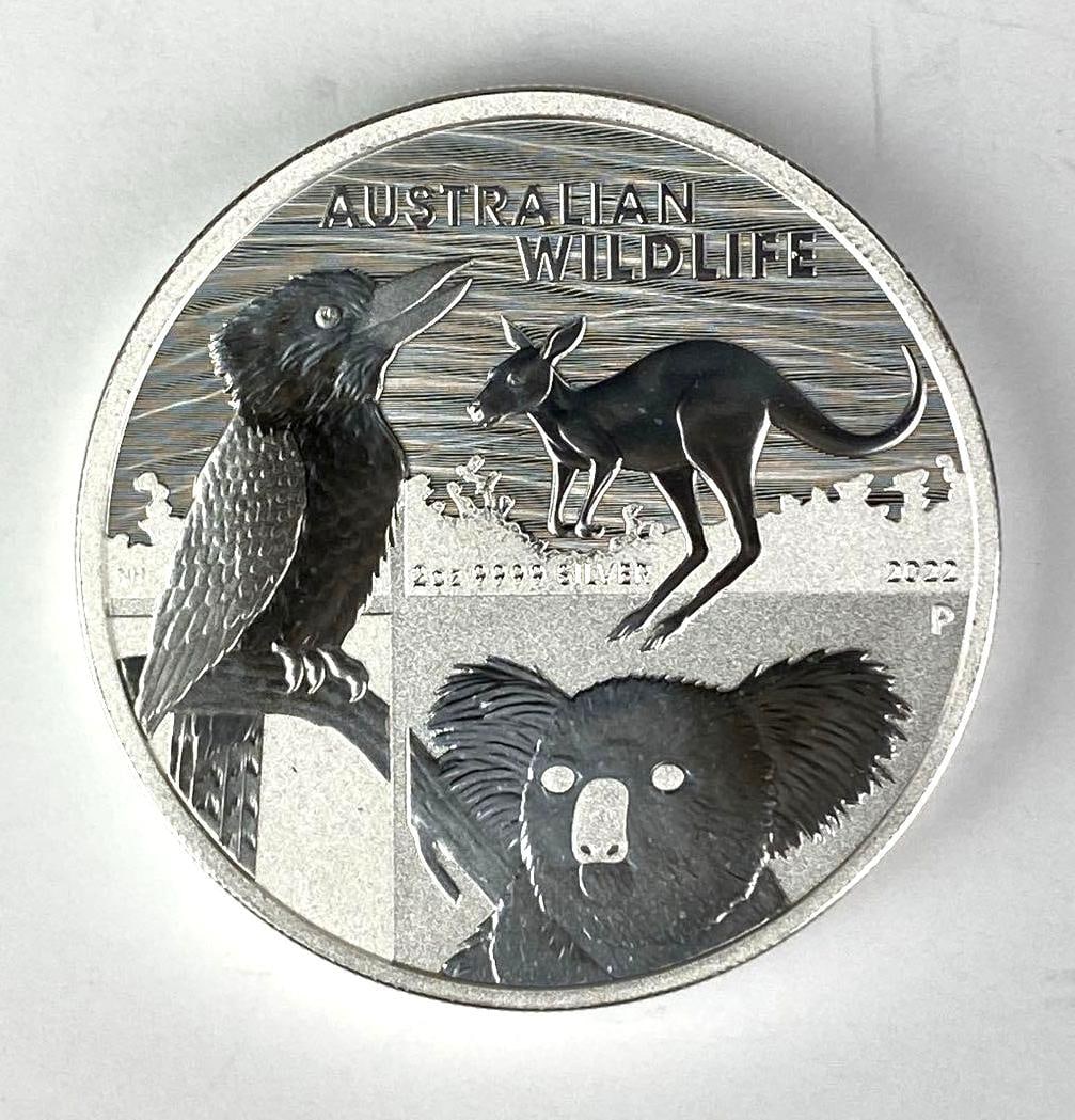 2022 P Australia $2 Australian Wildlife 2 oz 9999 Silver Coin: 2022 P Australia $2 Australian Wildlife 2 oz 9999 Silver Coin