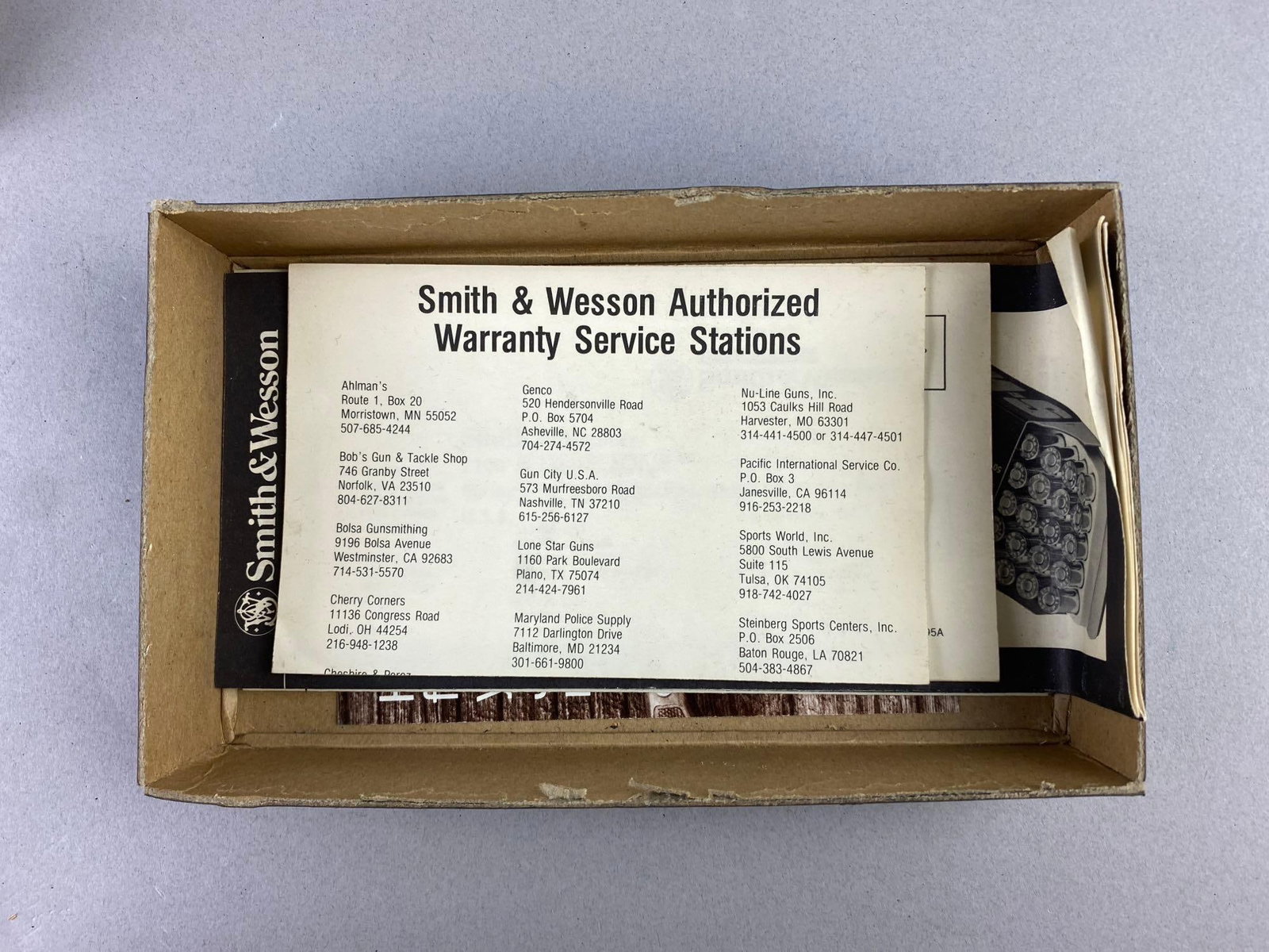 Empty Smith and Wesson Model 36 Revolver Box - 2