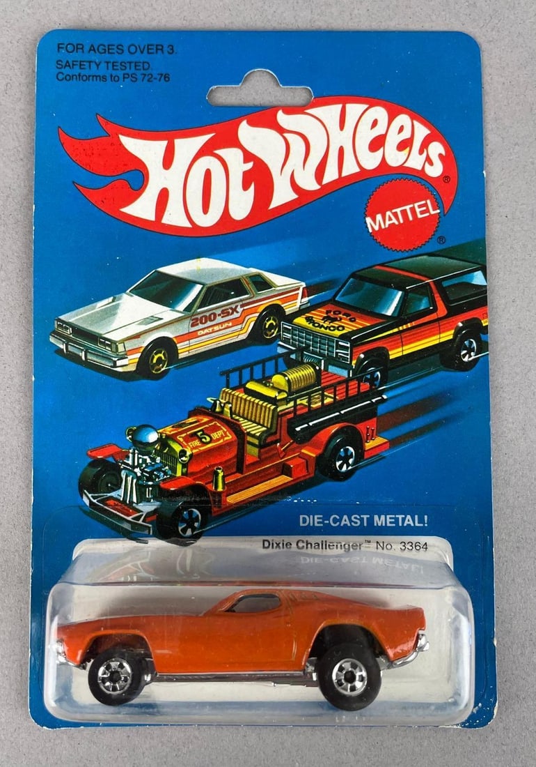 1981 Mattel Hot Wheels Dixie Challenger Die-Cast Vehicle: Original packaging, no. 3364