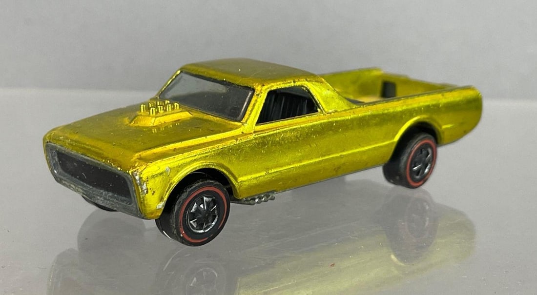 Mattel Hot Wheels Redline Custom Fleetside Die-Cast Vehicle: Antifreeze, black interior, clear windows