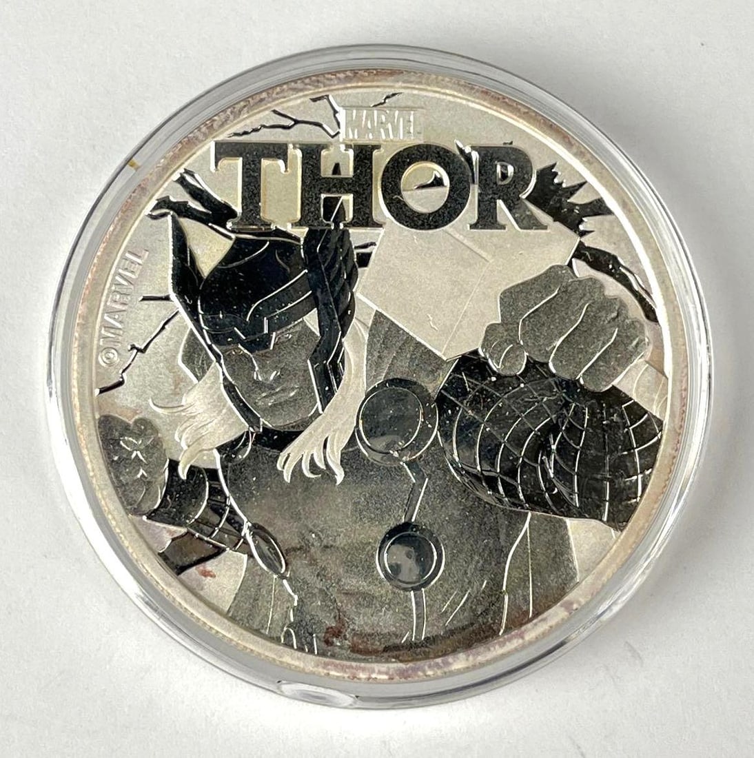 2018 Tuvalu $1 Marvel Thor 1 oz 9999 Silver Coin: 2018 Tuvalu $1 Marvel Thor 1 oz 9999 Silver Coin