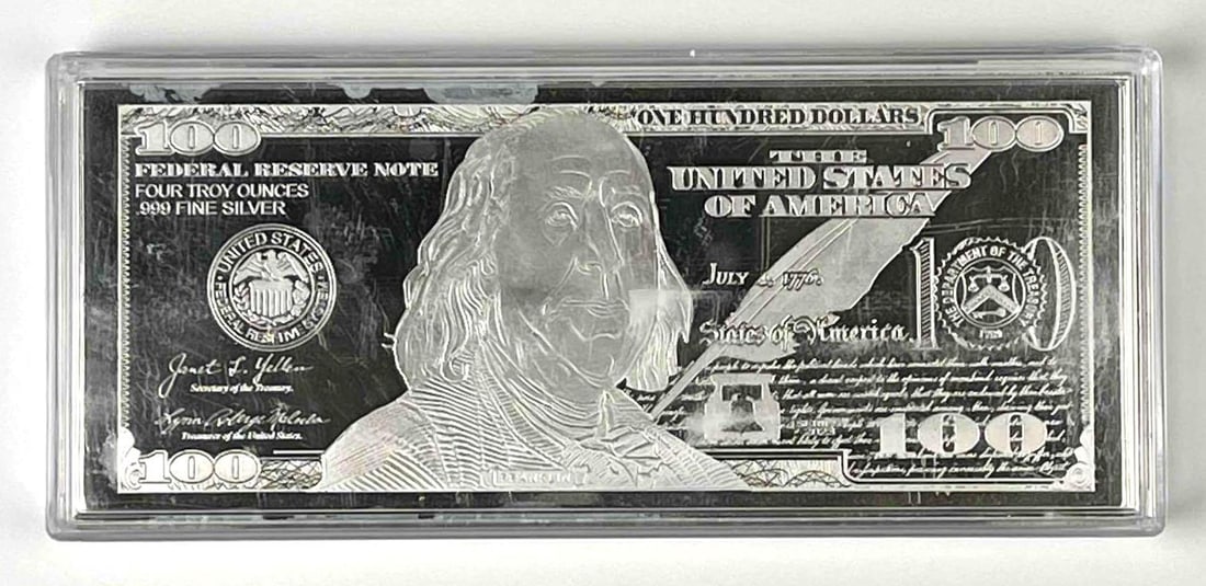 2023 $100 4 oz .999 Silver Proof Certificate (1 of 2)