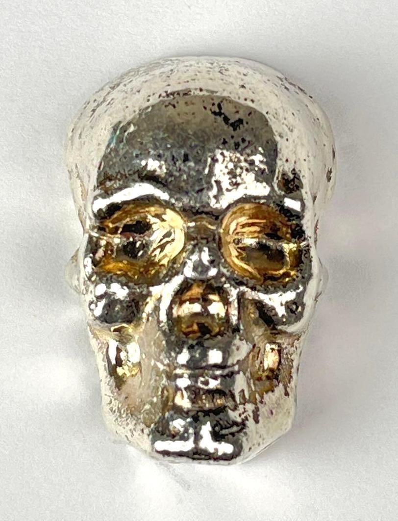 Monarch Precious Metals Skull 3 oz .999 Fine Silver Ingot/ Bar (1 of 2)
