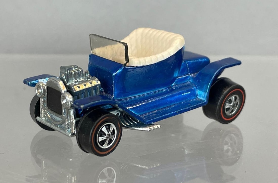 Mattel Hot Wheels Redline Hot Heap Die-Cast Vehicle: Blue, white interior, light blue windshield