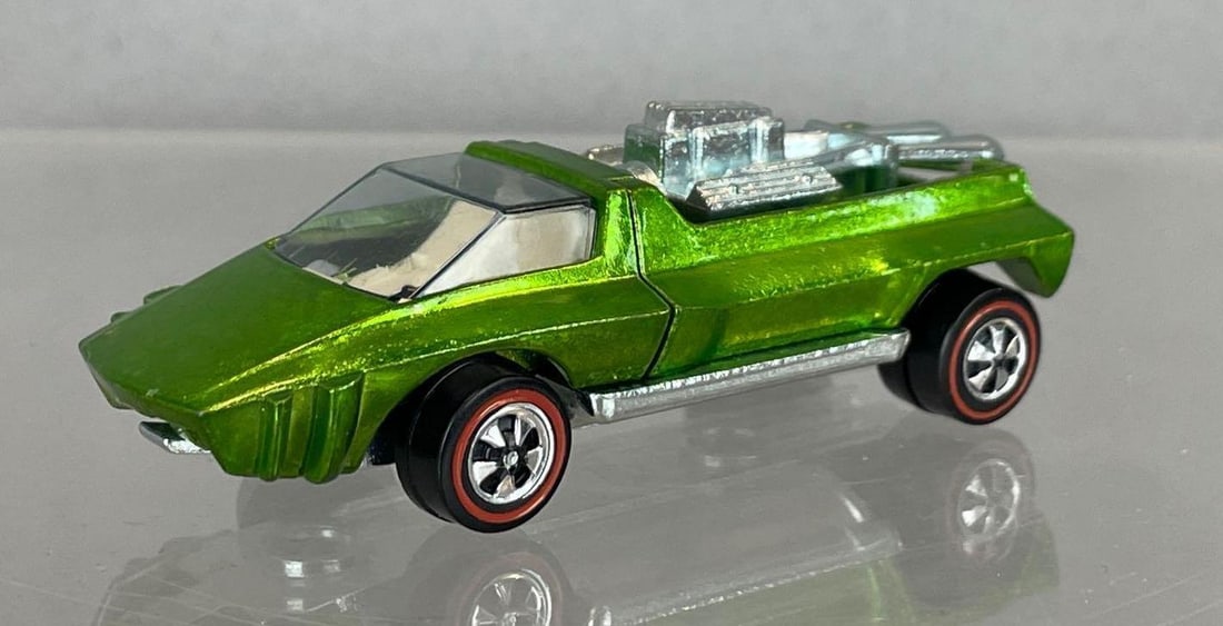 Mattel Hot Wheels Redline Hairy Hauler Die-Cast Vehicle: Antifreeze, white interior, light blue windshield