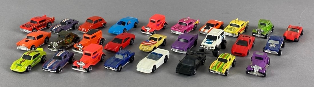 Group of Mattel Hot Wheels Micro Die-Cast Vehicles: largest measures 2 inches in length