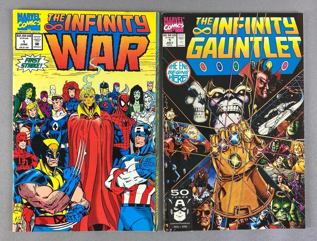 Group of 2 Marvel The Infinity Gauntlet/War Comic Books: 1990s, Modern age, $2.50