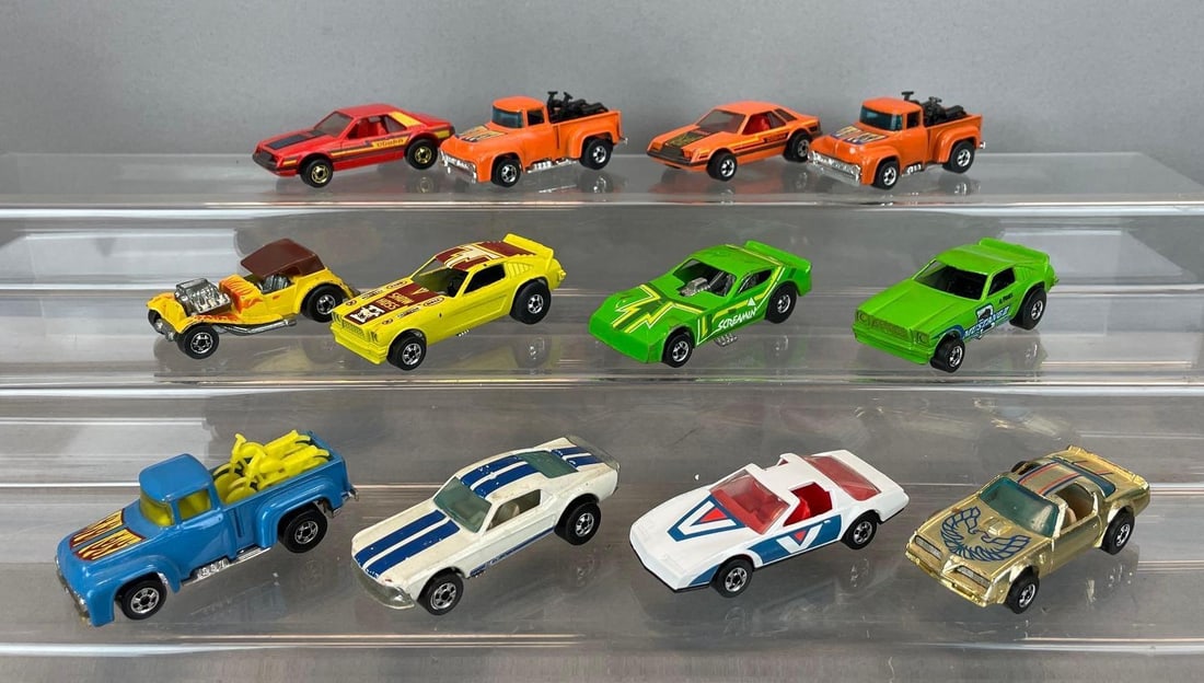 Group of 1970s / 80s Mattel Hot Wheels Die-Cast Vehicles: Includes show hoss, cobras
