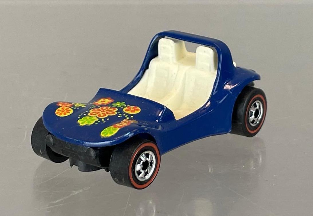 1969 Mattel Hot Wheels Redline Dune Daddy Die-Cast Vehicle: Blue, white interior