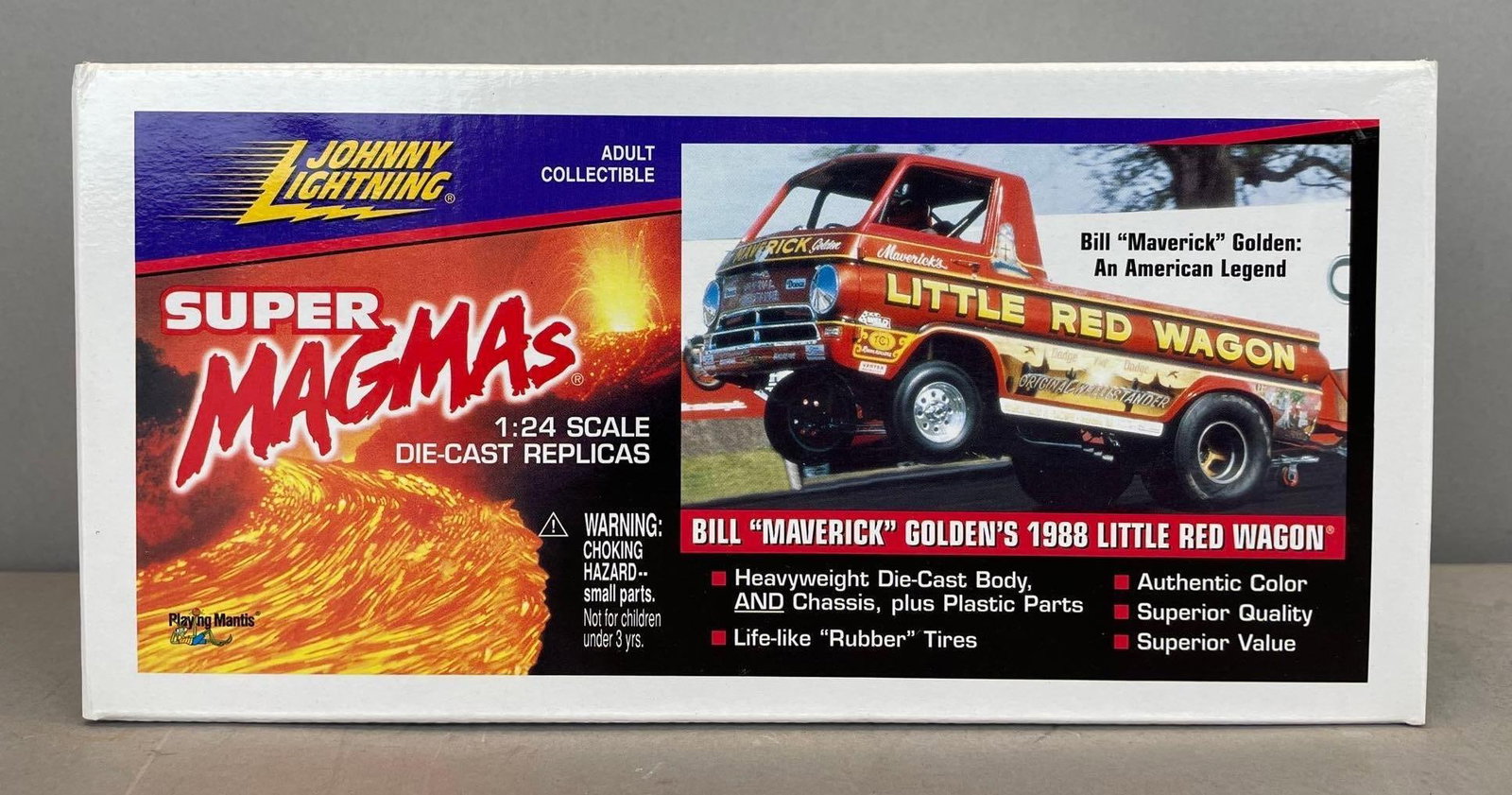 Johnny Lightning Super Magmas 1988 Little Red Wagon Die-Cast Vehicle (1 of 2)