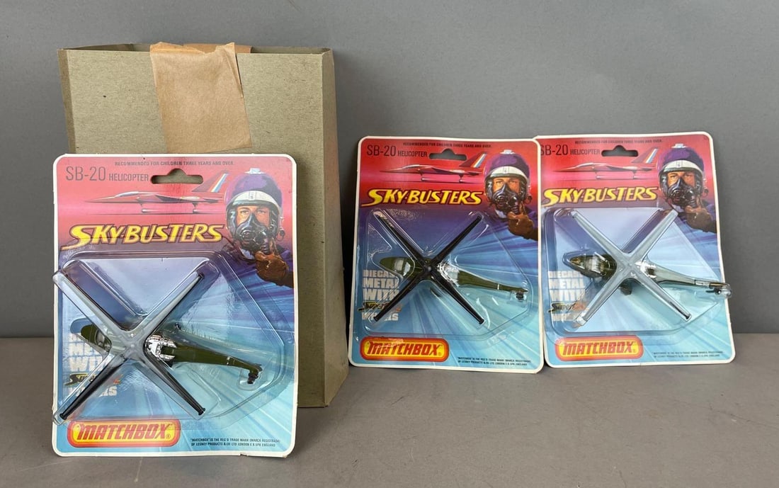 Group of Matchbox Sky-Busters Die-Cast Helicopters (1 of 2)