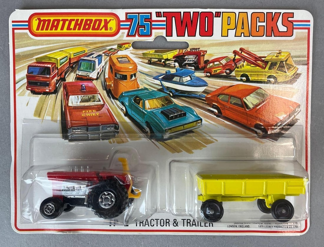 Matchbox 75 TP-2 Tractor and Trailer Die-Cast Two Packs: Original packaging