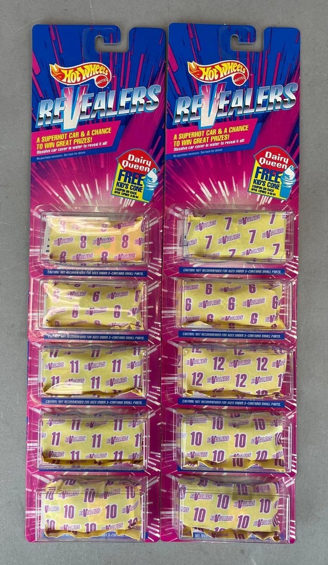 Group of Mattel Hot Wheels Revealers Die-Cast Vehicles: Original packaging