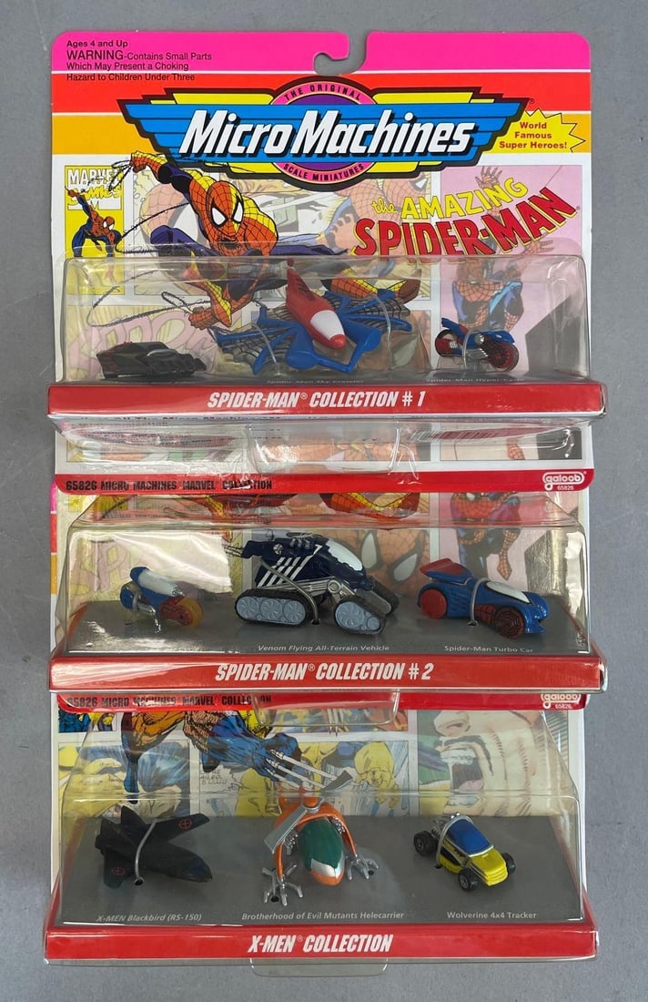 Group of Galoob Micro Machines Marvel Comics Die-Cast Vehicle Sets (1 of 2)