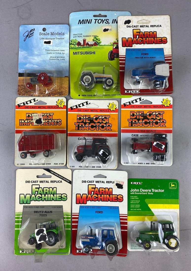 Group of Assorted Vintage ERTL Farming 1/64 Scale Die-Cast Vehicles (1 of 3)