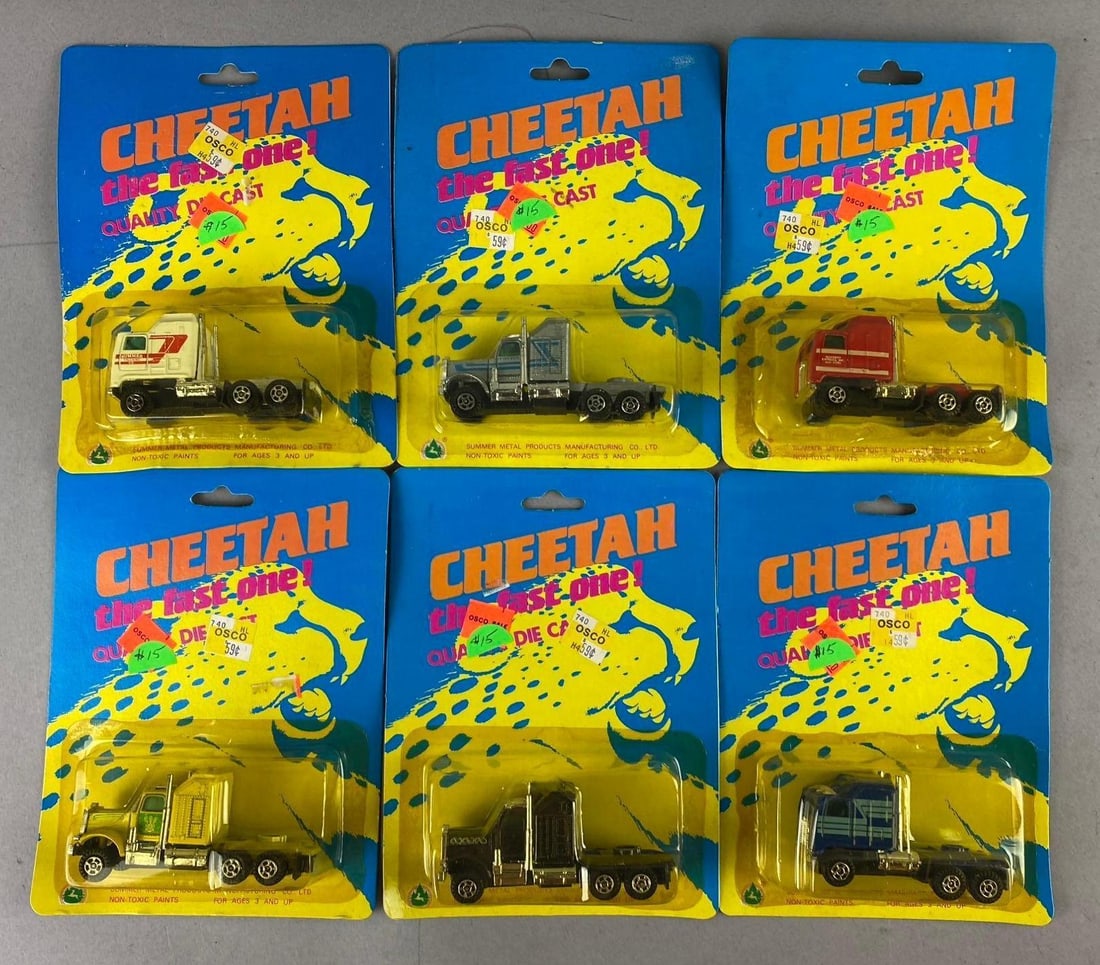 Group of 6 SMP Cheetah: The Fast One 1/64 Scale Die-Cast Trucks (1 of 3)