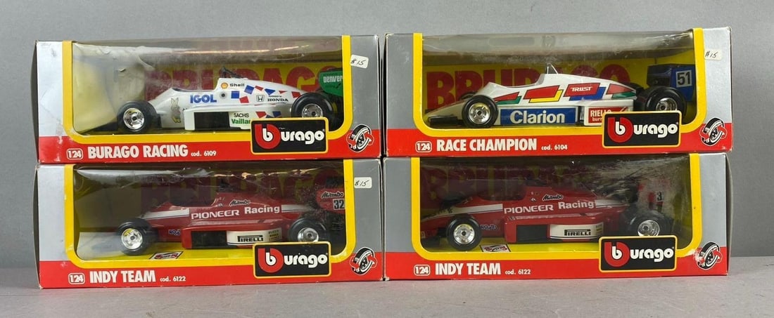 Group of 4 Burago Racing 1/24 Scale Die-Scale Vehicle (1 of 2)