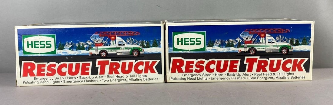 Group of 2 1994 Hess Battery Operated Rescue Trucks (1 of 5)