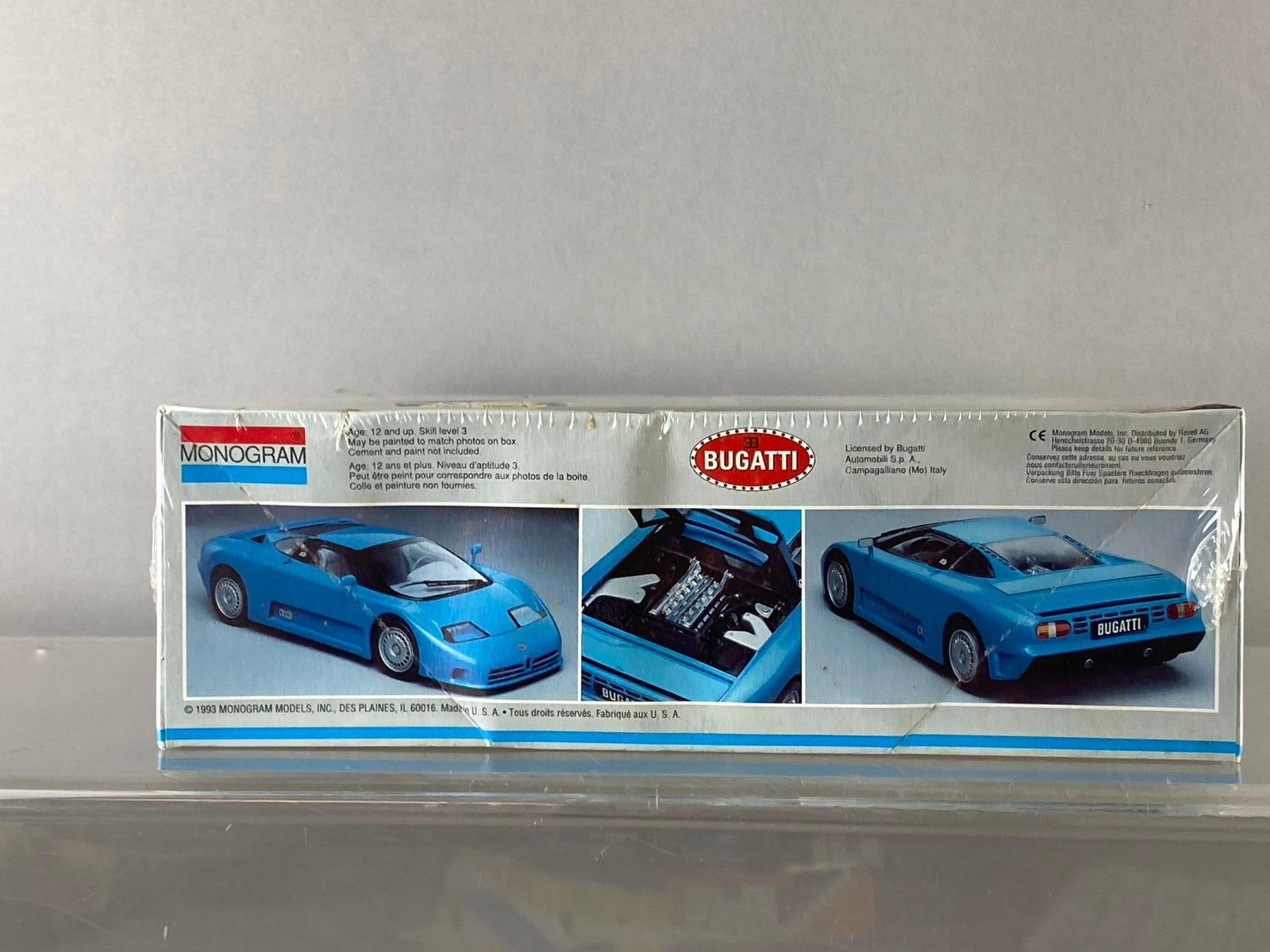 1993 Monogram Bugatti EB 110 1/24 Scale Model Kit - 3