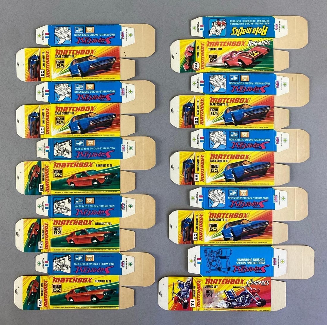 Group of Lesney Matchbox Type I Boxes (1 of 1)