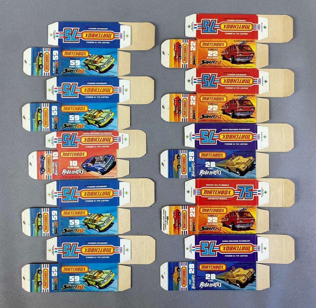 Group of Lesney Matchbox Type J Boxes (1 of 1)