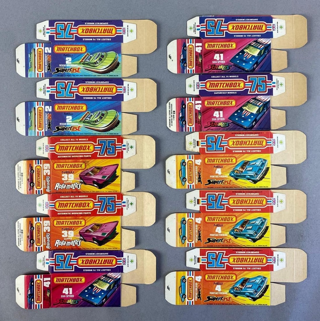 Group of Lesney Matchbox Type J Boxes (1 of 1)