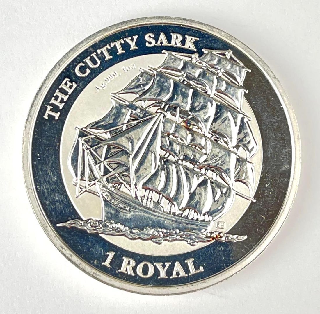 2021 Indian Ocean Territory 1 Royal The Cutty Sark 1 oz 999 Silver Coin: 2021 Indian Ocean Territory 1 Royal The Cutty Sark 1 oz 999 Silver Coin