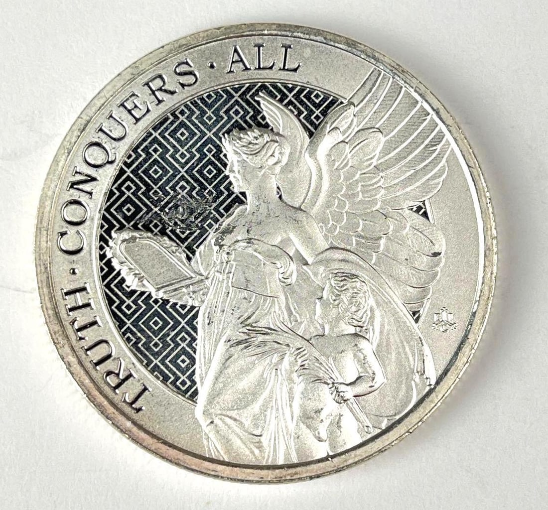 2022 St Helena ?1 The Queens Virtues 1 oz 999 Silver Coin: 2022 St Helena The Queens Virtues 1 oz 999 Silver Coin