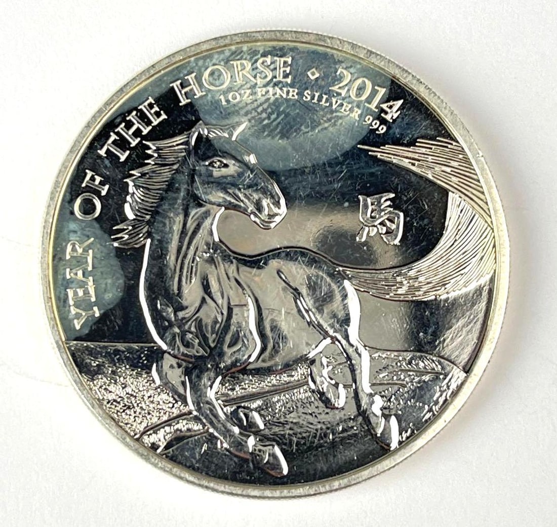 2014 Great Britain ?2 Year of the Horse 1 oz 999 Fine Silver Coin: 2014 Great Britain Year of the Horse 1 oz 999 Fine Silver Coin