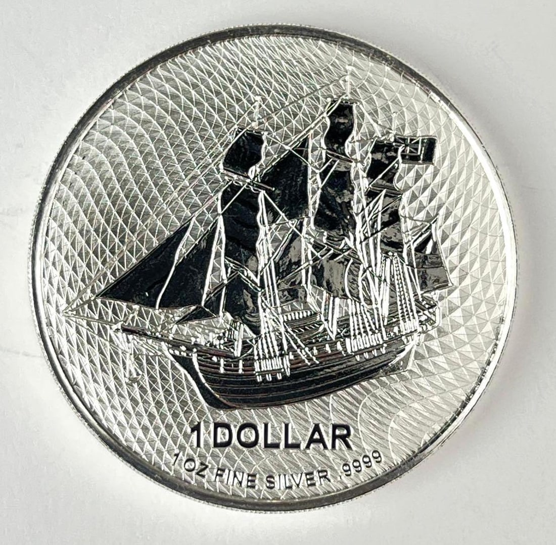 2023 Cook Islands $1 Bounty Sailing Ship 1 oz .9999 Fine Silver Coin: 2023 Cook Islands $1 Bounty Sailing Ship 1 oz .9999 Fine Silver Coin