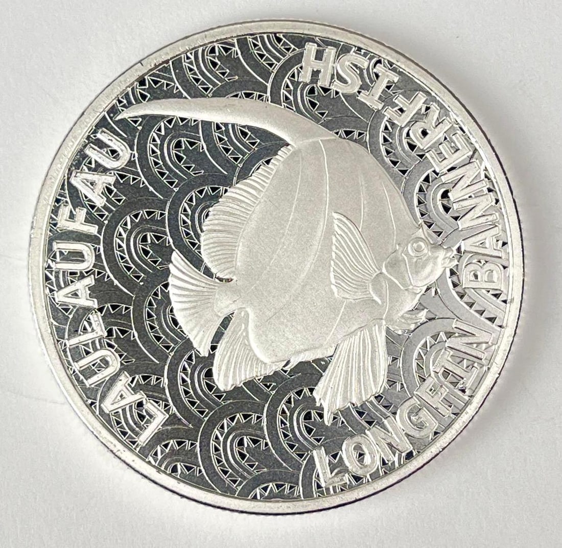 2024 Tokelau $5 Laulaufau Longfin Bannerfish 1 oz 999 Silver Coin: 2024 Tokelau $5 Laulaufau Longfin Bannerfish 1 oz 999 Silver Coin