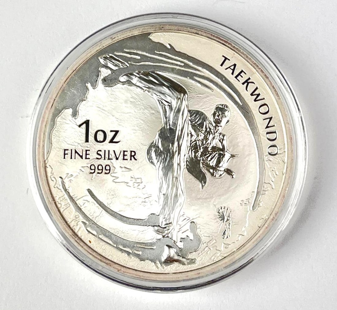 2019 Korea Taekwondo 1 oz 999 Fine Silver Round (1 of 2)