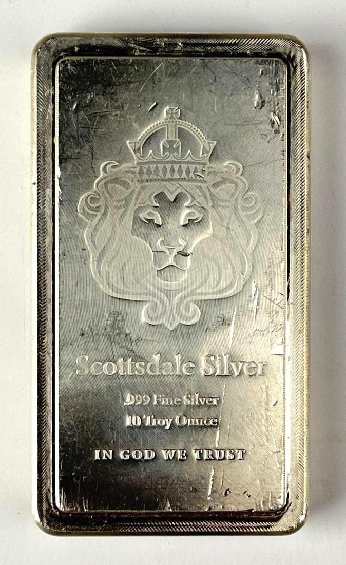 Scottsdale Mint Stacker 10 oz .999 Fine Silver Ingot/ Bar (1 of 2)