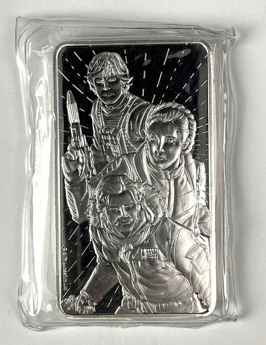 The Royal Mint Star Wars The Light Side 10 oz 999.9 Fine Silver Ingot/ Bar (1 of 2)
