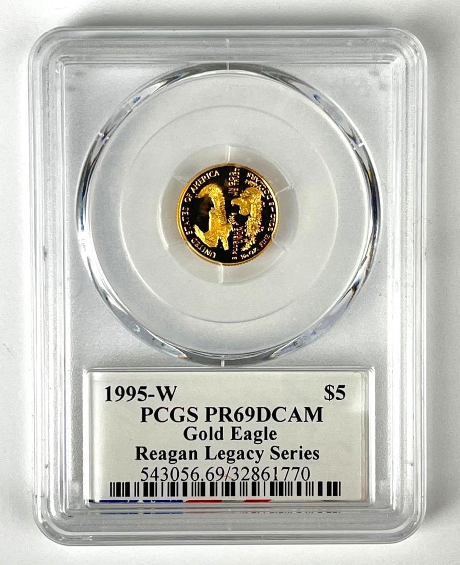 1995 W US $5 American Gold Eagle 1/10 oz Fine Gold PCGS PR69 DCAM (1 of 2)